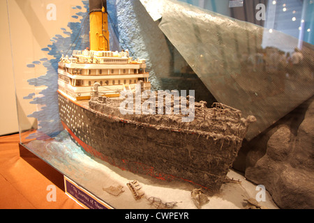 Titanic clay model display in Titanic 100th anniversary exhibition ...