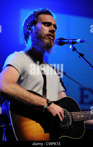 MADRID, SPAIN - JUNE 23: James Vincent McMorrow band performs at Dia de la Musica Festival on June 23, 2012 in Madrid, Spain. Stock Photo