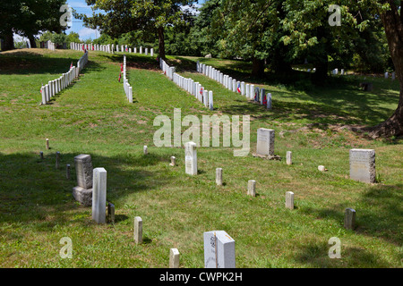 Graves of Confederate Soldiers that died at Gettysburg, buried at
