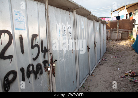 Public Toilets in Khayelitsha Township, South Africa Stock Photo