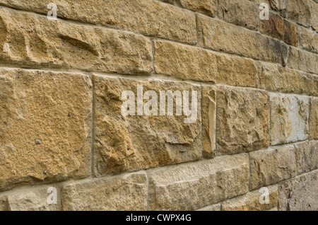 oblique view of a sandstone wall Stock Photo