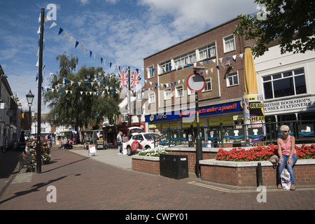 Ashford Kent England View along High Street in the town centre Stock Photo