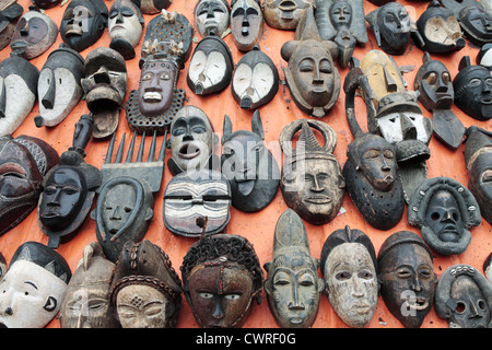 West African Masks Stock Photo