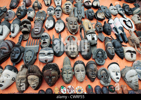 West African Masks Stock Photo