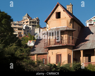 Madagascar, Analamanga Antananarivo, (Tananarive) vernacular house architecture Stock Photo