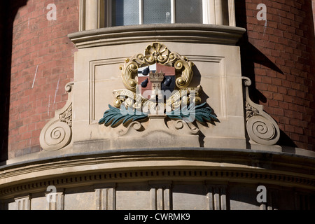 coat of arms for Worcester; the English meaning is 'city faithful in war and peace' Stock Photo