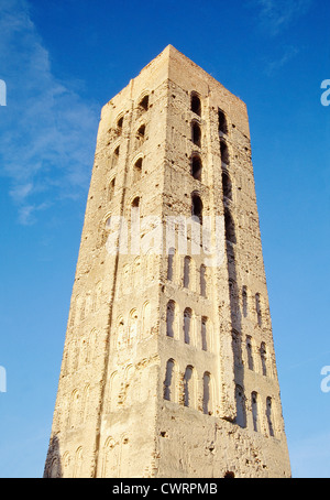 San Nicolas tower. Coca, Segovia province, Castilla Leon, Spain. Stock Photo