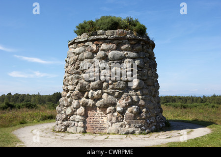 the memorial cairn on Culloden moor battlefield site highlands scotland Stock Photo