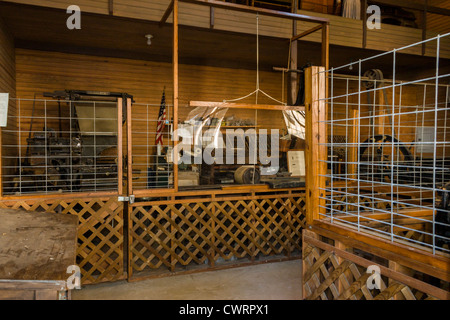 Old Newspaper Office in Heritage Village in East Texas Stock Photo