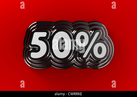 Fifty percent sign Stock Photo