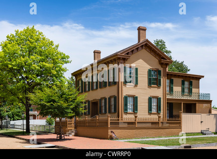 The historic home of Abraham Lincoln in the Lincoln Home National Historic Site, Springfield, Illinois, USA Stock Photo