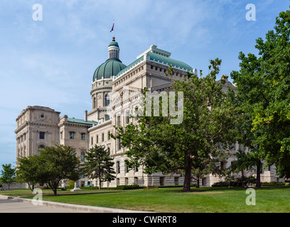 The Indiana Statehouse (State Capitol), Indianapolis, Indiana, USA Stock Photo