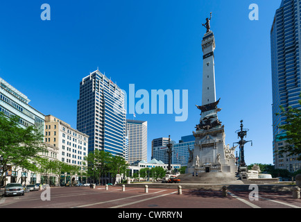 The Soldiers and Sailors Monument in Monument Circle, Indianapolis, Indiana, USA Stock Photo