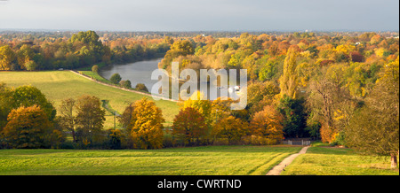 View from Richmond Hill in Autumn Stock Photo