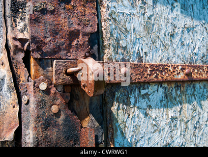 Rusty padlock Stock Photo