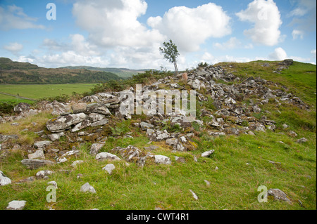 The site of the Dunadd Hill Fort at the Kilmartin Glen, Argyll and Bute. Scotland.  SCO 8337 Stock Photo