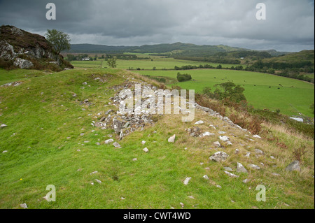 The site of the Dunadd Hill Fort at the Kilmartin Glen, Argyll and Bute. Scotland.  SCO 8338 Stock Photo