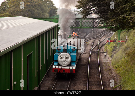 Thomas the tank engine at Ropley Station on the watercress line, Alresford, Hampshire, England, United Kingdom. Stock Photo