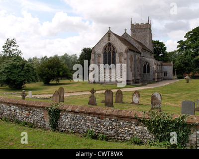 All Saints church, Burnham Thorpe, Norfolk were Nelson's father, Edmund Nelson, was rector, UK Stock Photo