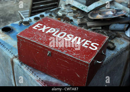 Explosives box Stock Photo