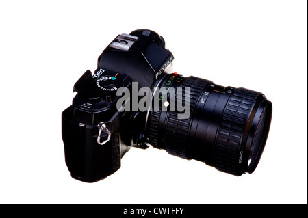 Pentax 35mm film camera. Stock Photo