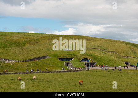 Visitor centre built into the hill at the Cliffs of Mohar, County Claire, Republic of Ireland. Stock Photo