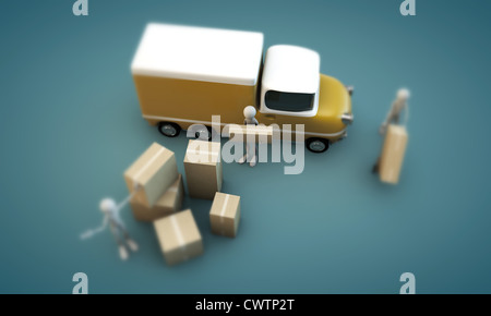 transporters at work Stock Photo