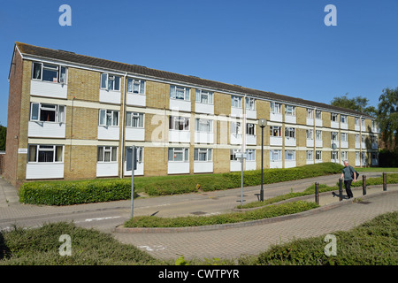 Block of flats in central Dorking, Surrey, England, United Kingdom Stock Photo
