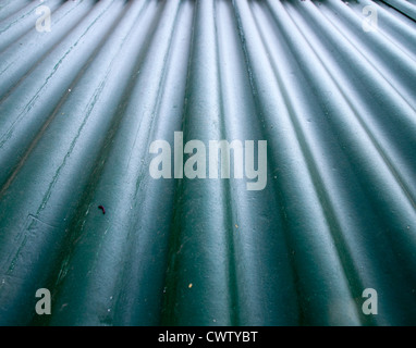 old green metal roof texture Stock Photo