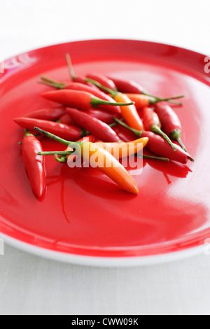 Close up of fresh chillies Stock Photo