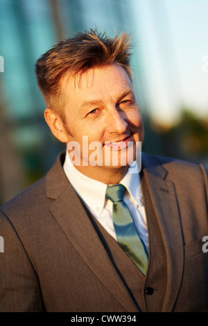 Portrait of man wearing suit Stock Photo