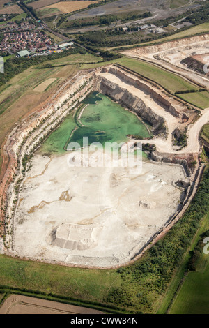 LaFarge limestone quarry, Whitwell, Derbyshire Stock Photo