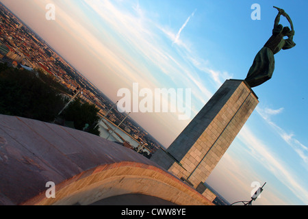 Liberty Monument on Gellert hill in Budapest Stock Photo