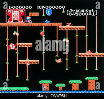 Donkey Kong Nintendo 1981 Vintage arcade videogame screen shot ...