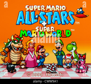 Super Mario bros 3 - title screen Stock Photo - Alamy