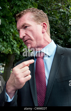 Kevin Carroll an EDL English Defence League leader at rally in Walthamstow East London Stock Photo