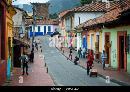 Streets of Bogota, Colombia, South America Stock Photo