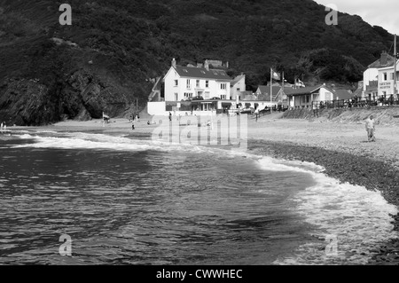 Beach scene Llangrannog, Ceredigion, Wales Stock Photo