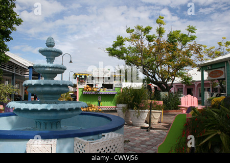 grand bahamas island freeport bahama our lucaya blue water fountain cityscape lucayan Stock Photo