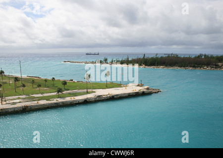 Grand Bahamas waterway Bahama Island ocean seascape picture Stock Photo