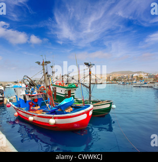 Arguineguin Puerto port in Mogan Gran Canaria of Canary Islands Stock Photo