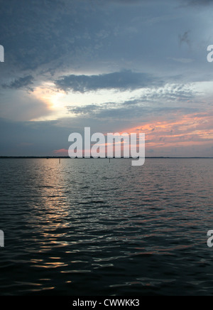 skyscape sunset sun landscape cloud portrait picture Stock Photo