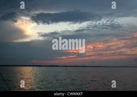 skyscape photograph cloudy skies sunset Stock Photo