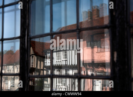 Lavenham, a pretty rural town with many timber framed houses, in Suffolk, England,UK. Stock Photo