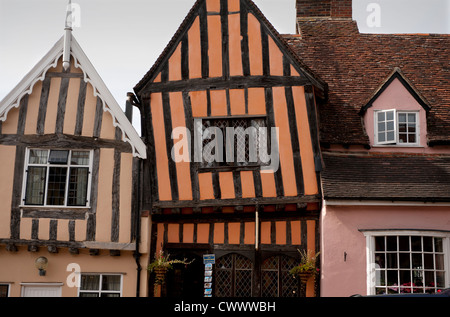 Lavenham, a pretty rural town with many timber framed houses, in Suffolk, England,UK. Stock Photo