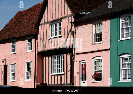 Lavenham, a pretty rural town with many timber framed houses, in Suffolk, England,UK. Stock Photo