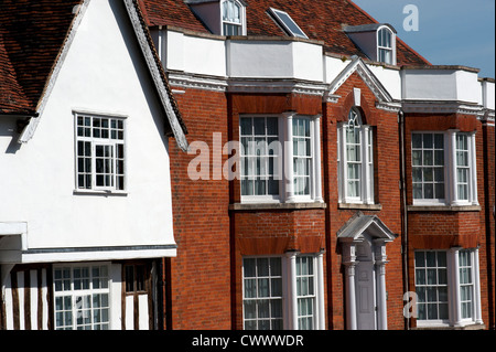 Lavenham, a pretty rural town with many timber framed houses, in Suffolk, England,UK. Stock Photo