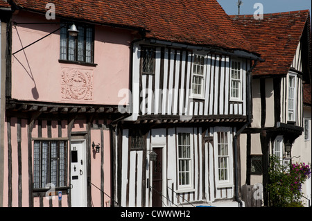 Lavenham, a pretty rural town with many timber framed houses, in Suffolk, England,UK. Stock Photo