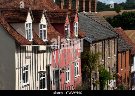 Lavenham, a pretty rural town with many timber framed houses, in Suffolk, England,UK. Stock Photo