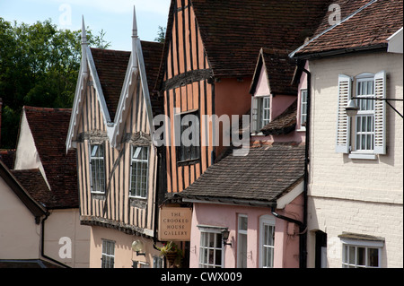 Lavenham, a pretty rural town with many timber framed houses, in Suffolk, England,UK. Stock Photo